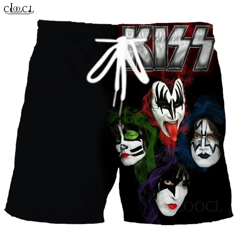 Top Trends: Newest Metal Rock KISS Band Summer Beach Shorts 3D Print Fashion Men Harajuku Hip Hop All-match Shorts Drop Shipping Shoppable Styles