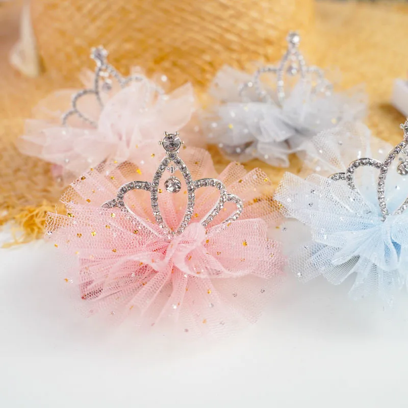 Top Trends: Children's Crown Barrettes Side Clip Birthday Headdress Mesh Princess Series Girl Hairpin Snap Hair Clips Hair Clips For Girls Shoppable Styles