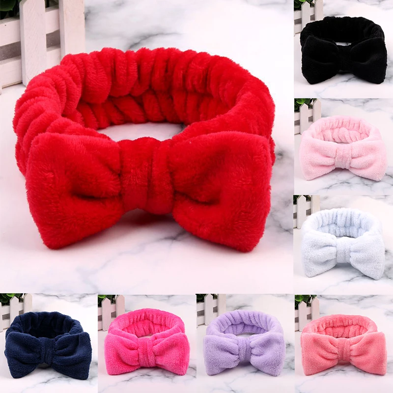 Top Trends: Big Rabbit Ears Coral Fleece Soft Elastic Hairbands SPA Bath Shower Make Up Wash Face Headband Hair Band Girls Hair Accessories Shoppable Styles