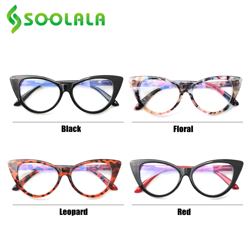 Top Trends: SOOLALA Anti Blue Light Blocking Cat Eye Reading Glasses Women Floral Eyeglasses Frame Presbyopic Reading Glasses + 1.0 To 4.0 Shoppable Styles - Image 3