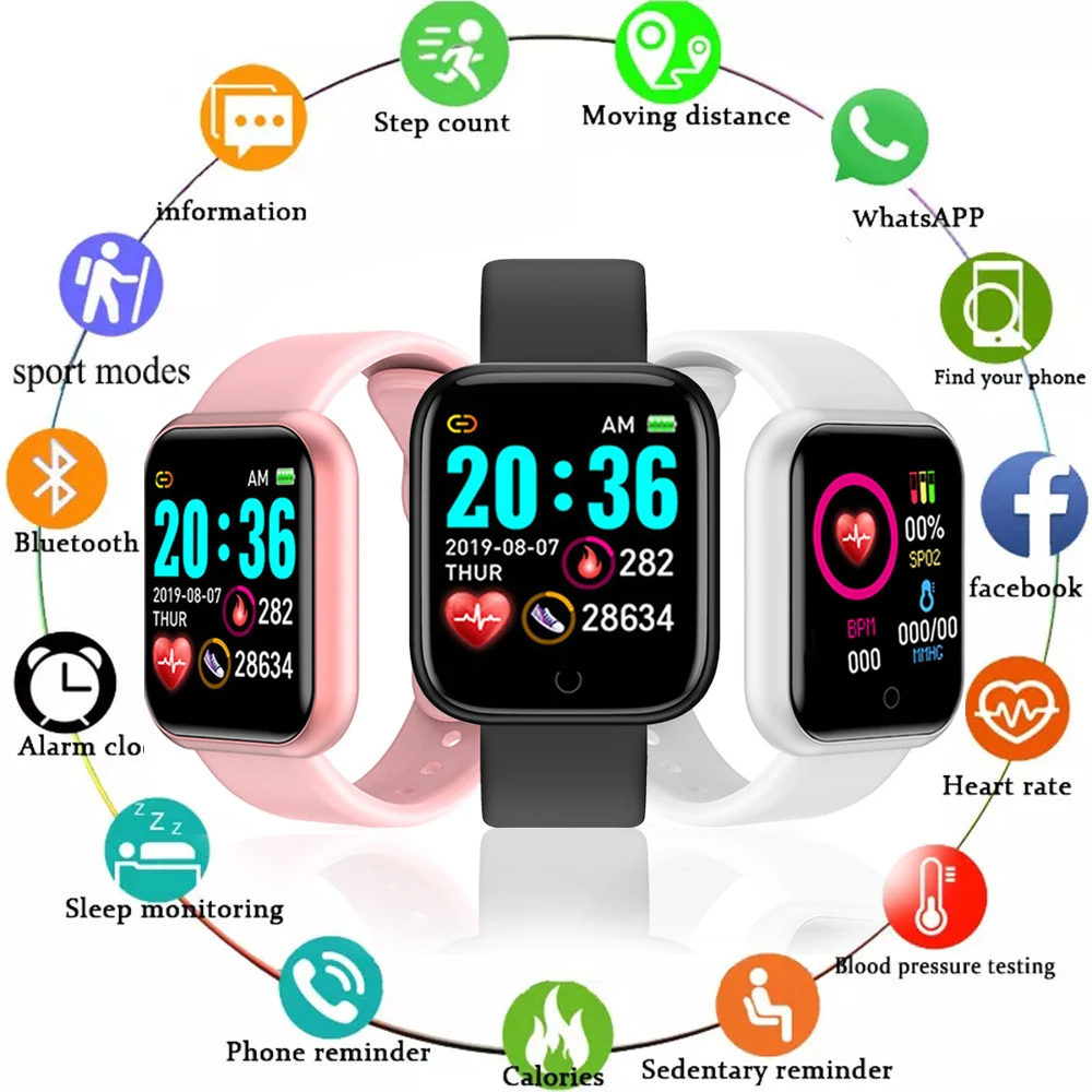 Top Trends: Sport Watches For Apple Android Digital Wristwatch Health Monitoring Men Women Watch Hours Step Count Children Clock Reminder Shoppable Styles