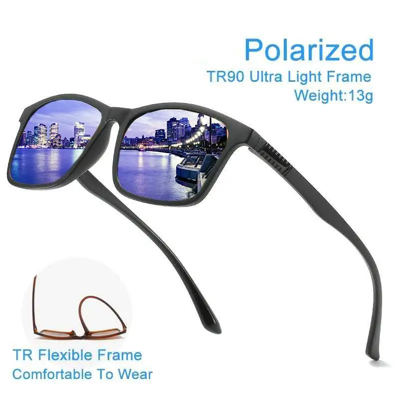 Top Trends: Brand Design Classic Polarized Sunglasses Men Women Driving Square Frame Fashion Sun Glasses Male Goggle UV400 Gafas De Sol Shoppable Styles