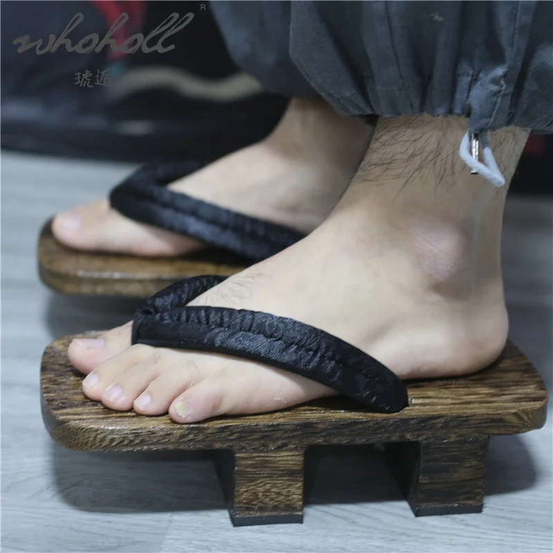 Top Trends: Summer Man Slipper Japanese Geta Wooden Clogs Sandals Samurai Cosplay Shoes Women Man Flip Flops Thick Bottom Platform Shoe Shoppable Styles