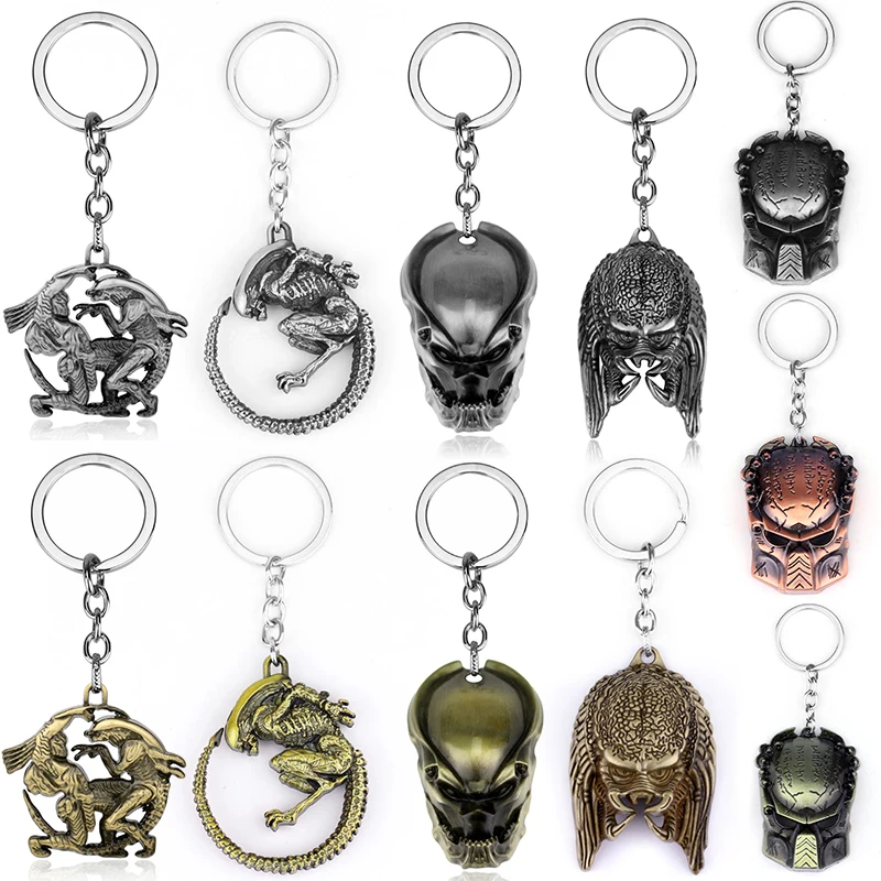 Top Trends: Movie Restore Scene Aliens Predator AVP Keychain Alien Queen Figure Cosplay Key Rings Men Key Accessories Gift Shoppable Styles