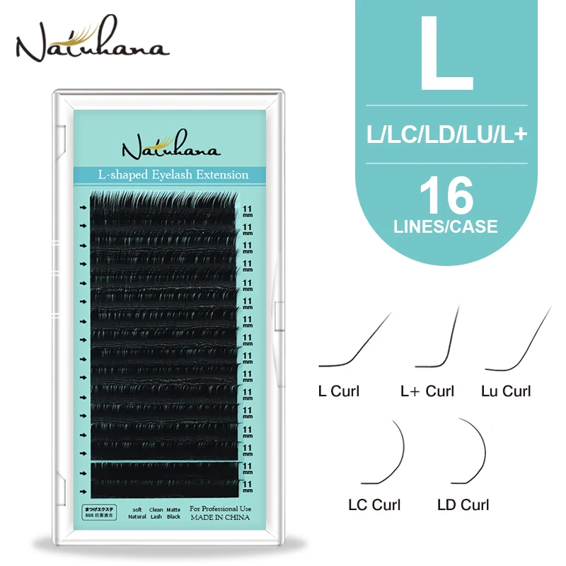 Top Trends: NATUHANA L / L+ / LC / LD / LU(M) / N Curl False Mink Lashes Soft Faux Silk Eyelashes Matte Black Individual LU Eyelashe Extension Makeup Shoppable Styles