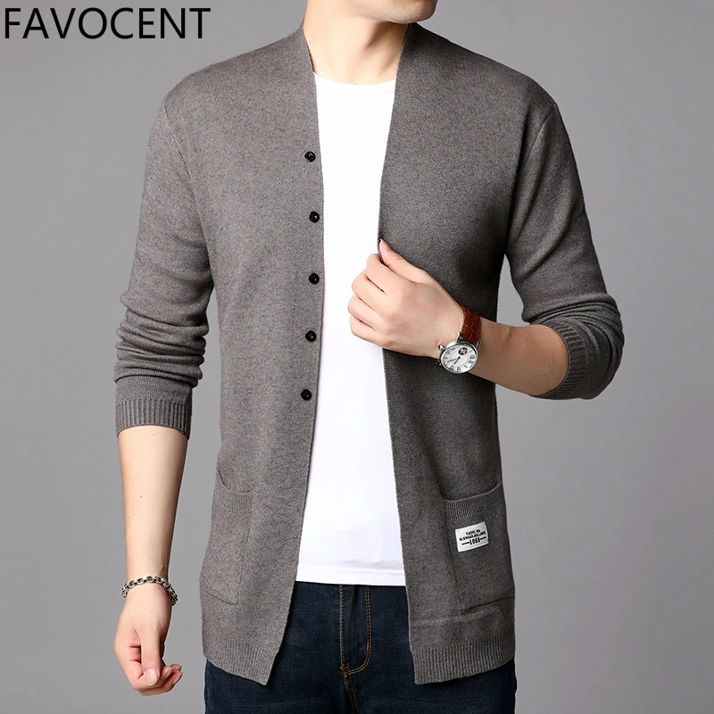 Top Trends: 2022 Fashion Mens Cardigan Jackets Coats Streetwear Trend Windbreaker Autumn Overcoat Casual Sweater Jacket Men Clothing Black Shoppable Styles