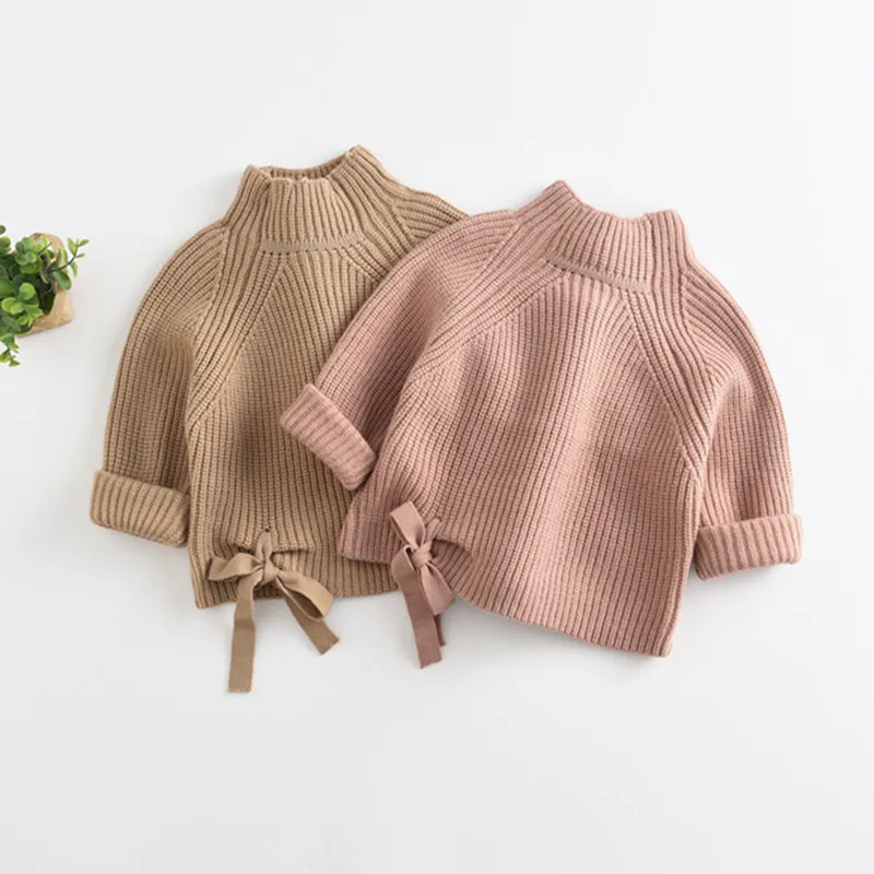 Top Trends: Children Baby Sweaters Solid Color Turtleneck Boys And Girls Sweaters Knit Kids Pullover Casual Baby Girl Clothing 1-5 Y Shoppable Styles