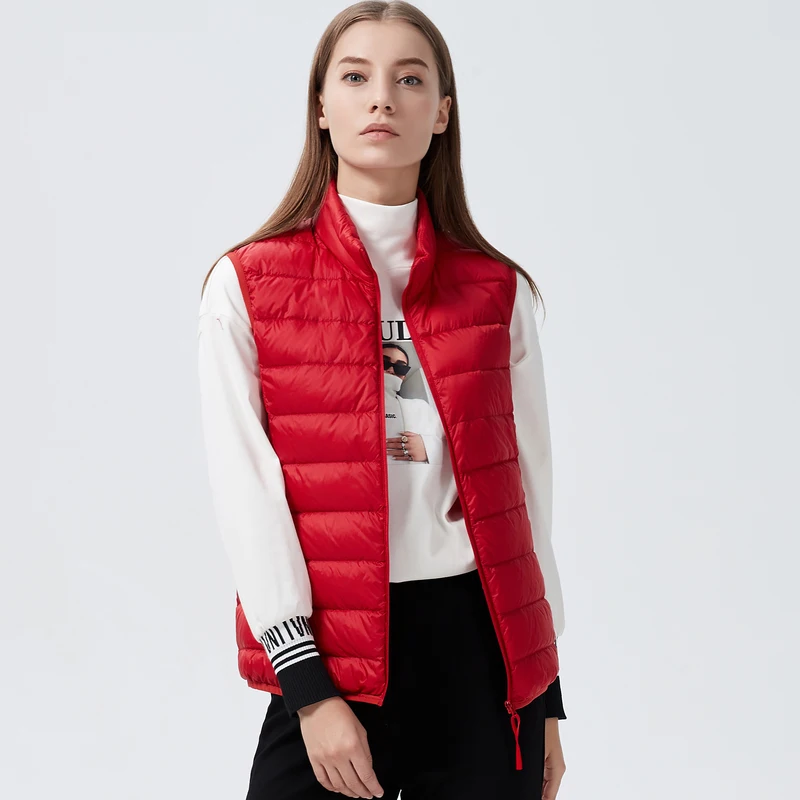 Top Trends: Women Vests 2021 New Winter Ultra Light White Duck Down Vest Female Slim Sleeveless Jacket Women's Windproof Warm Waistcoat Shoppable Styles - Image 4