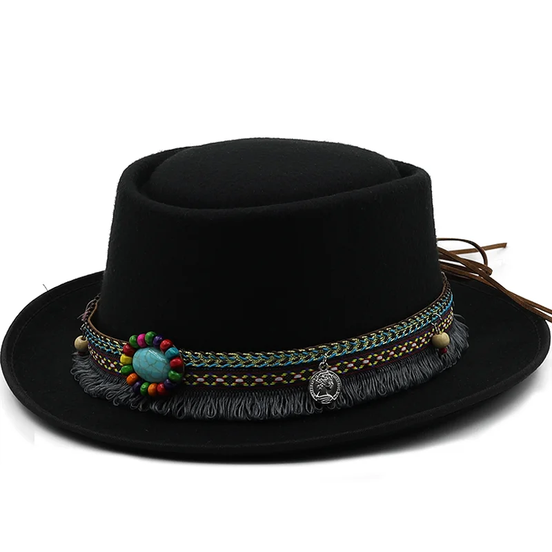 Top Trends: Classic Wool Soft Felt Pork Pie Hat Fedora For Men Women Autumn Winter Wool Hat Curved Brim Hat Shoppable Styles