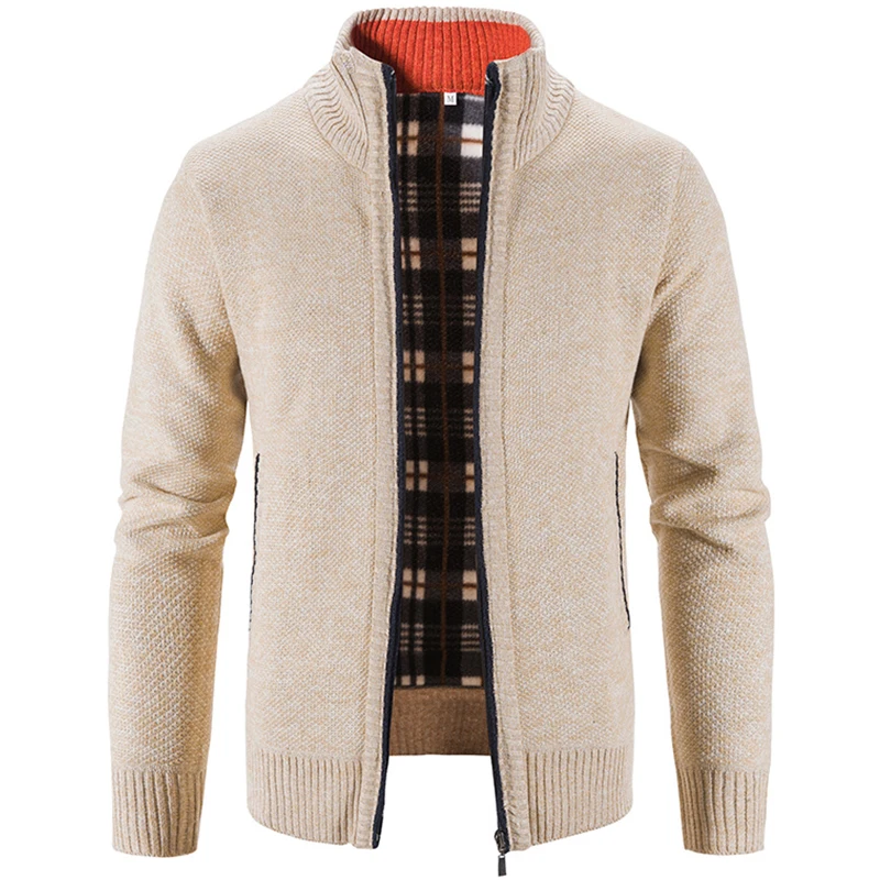 Top Trends: Men's New Sweater Zipper Cardigan Warm Cashmere Casual Loose Large Size Knitwear Fashion Male 2023 Winter Autumn Coat Shoppable Styles