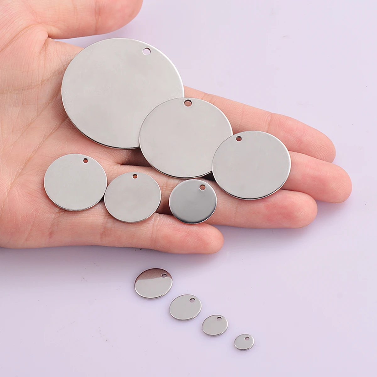 Top Trends: Wholesale 6mm-35mm Stainless Steel Round Dog Tag Pendants Stamping Blanks Pendants For Necklaces DIY Jewelry Making Shoppable Styles