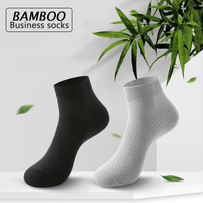 Top Trends: 5Pairs High Quality Men&#039;s Bamboo Fiber Socks Business Large Size EU 45 46 47 48 Breathable Deodorant Compression Men Long Socks Shoppable Styles