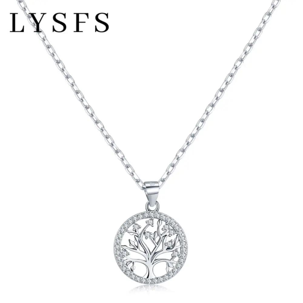 Top Trends: LYSFS Authentic 925 Sterling Silver DIY Life Tree Charm Necklace Ladies Silver Nature Lucky Tree Jewelry Pendant Link Charm Shoppable Styles