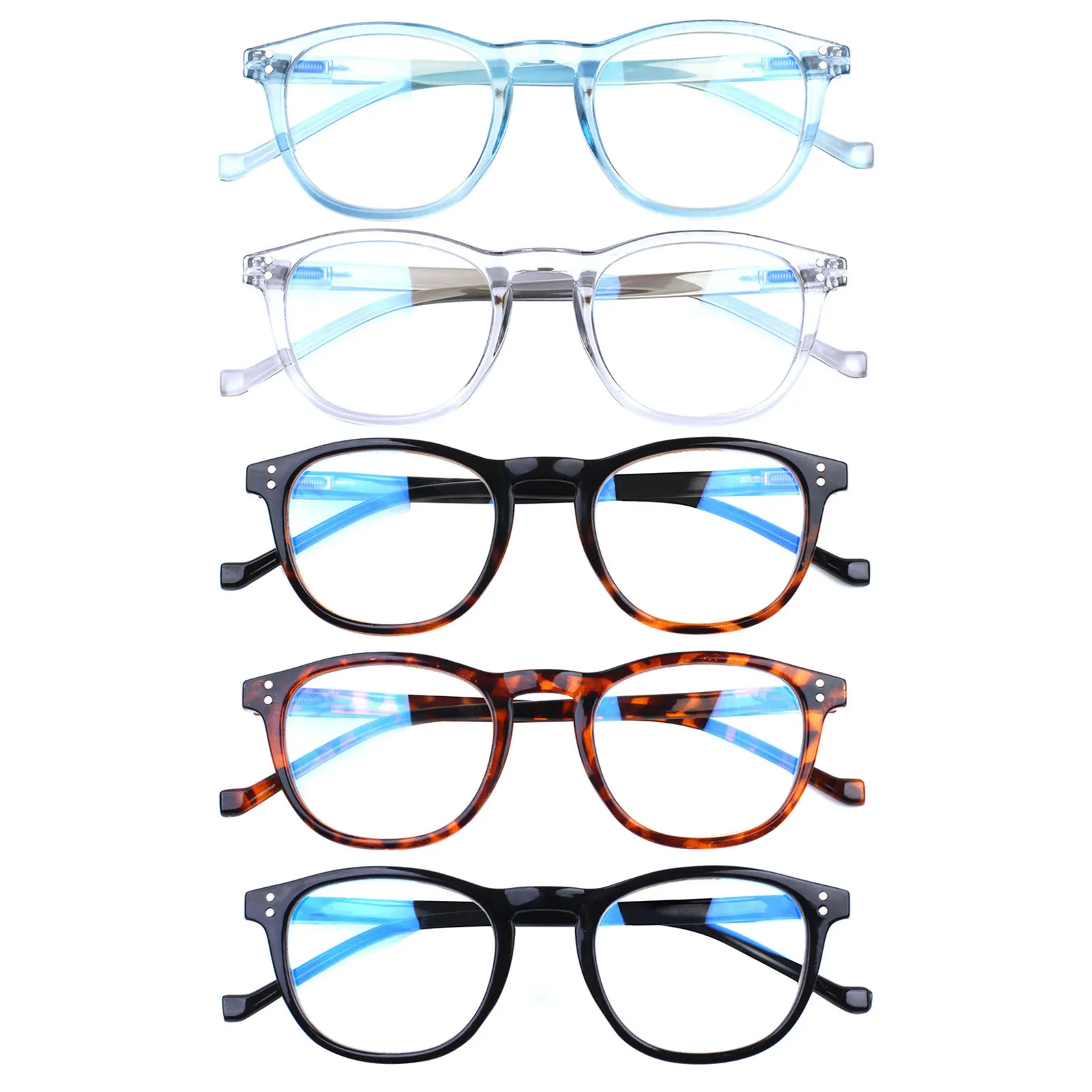 Top Trends: Turezing Reading Glasses Spring Hinge Men Women Blue Light Blocking Retro Round Plastic Frame Computer Reader Eyeglasses 0~400 Shoppable Styles