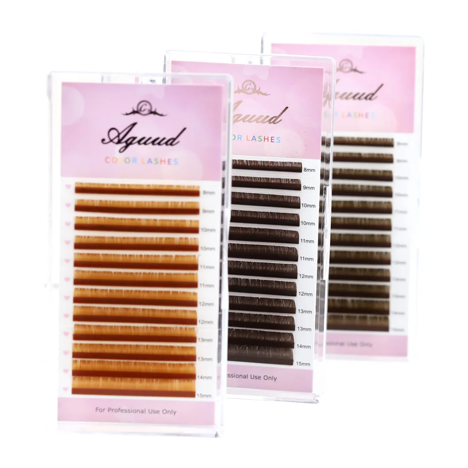 Top Trends: Brown Eyelash Extension Brown Light Brown Dark Brown Color Individual Eyelash Colour Eyelashes Russian Volume Silk Lashes Shoppable Styles - Image 2