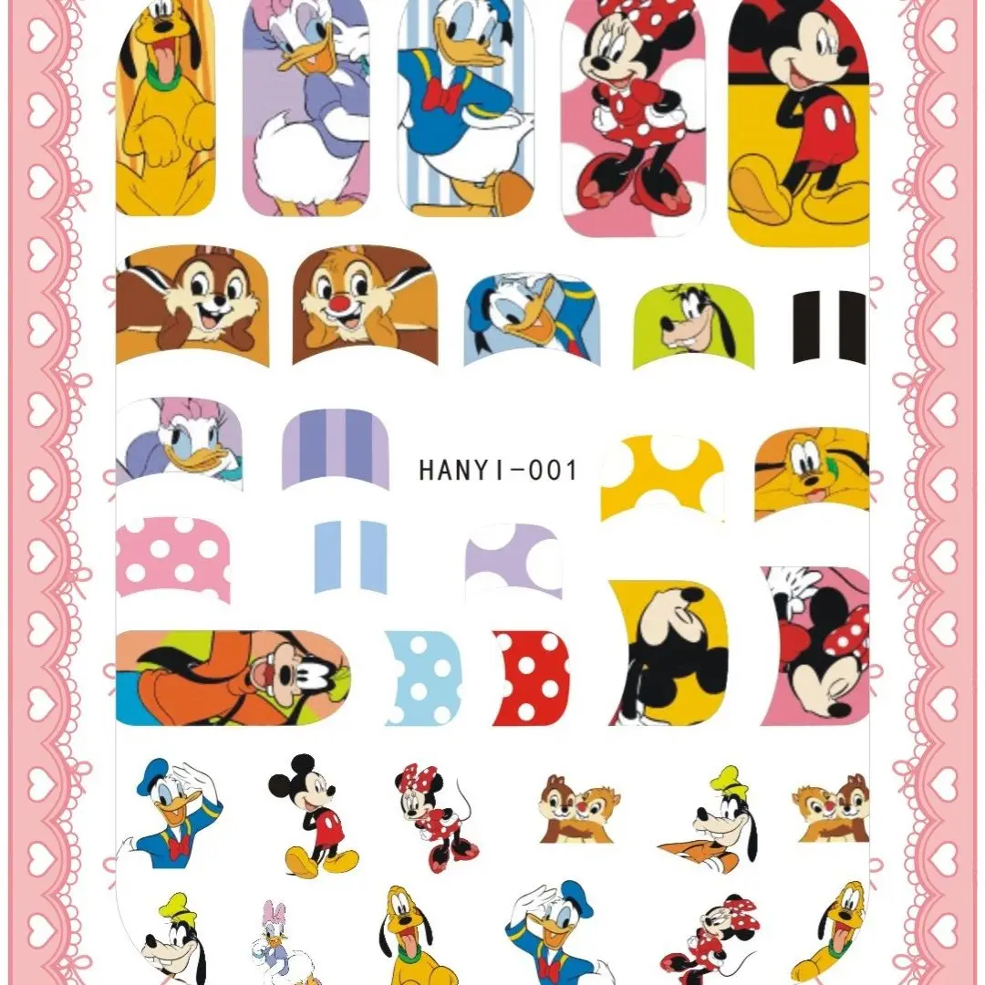 Top Trends: 1PCS Disney Cartoon Anime Mickey Mouse Donald Duck Snow White Nail Sticker Stitch Winnie The Pooh Nail Slider Nail Beauty Shoppable Styles