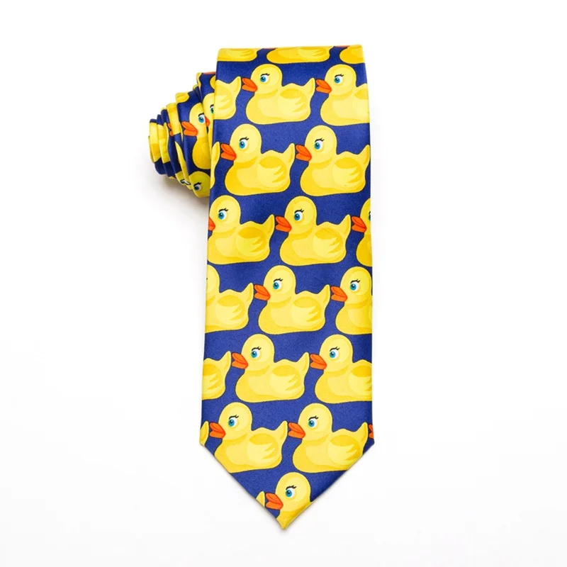 Top Trends: Mens Yellow Rubber Duck Tie Fashion Necktie From Hot TV Show How I Met Your Mother 8CM Width Men Gifts Ties Shoppable Styles