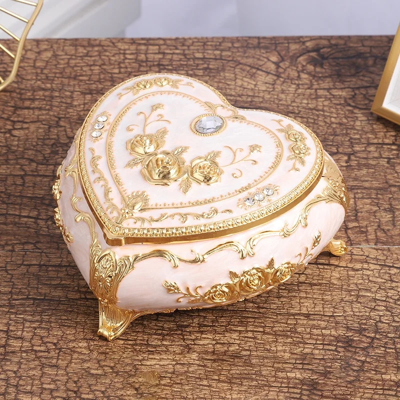 Top Trends: Luxury Heart Shape Jewelry Trinket Box With Mirrored Metal Treasure Chest Storage Keepsake Gift Box For Birthday Mother&#039;s Day Shoppable Styles