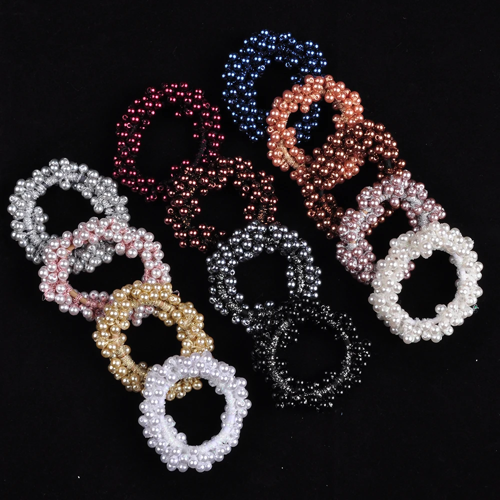 Top Trends: New Girls Imitation Pearl Elastic Hair Rubber Bands Bracelet Ponytail Holder Hair Ties Bands Rope Fashion Women Hair Accessories Shoppable Styles