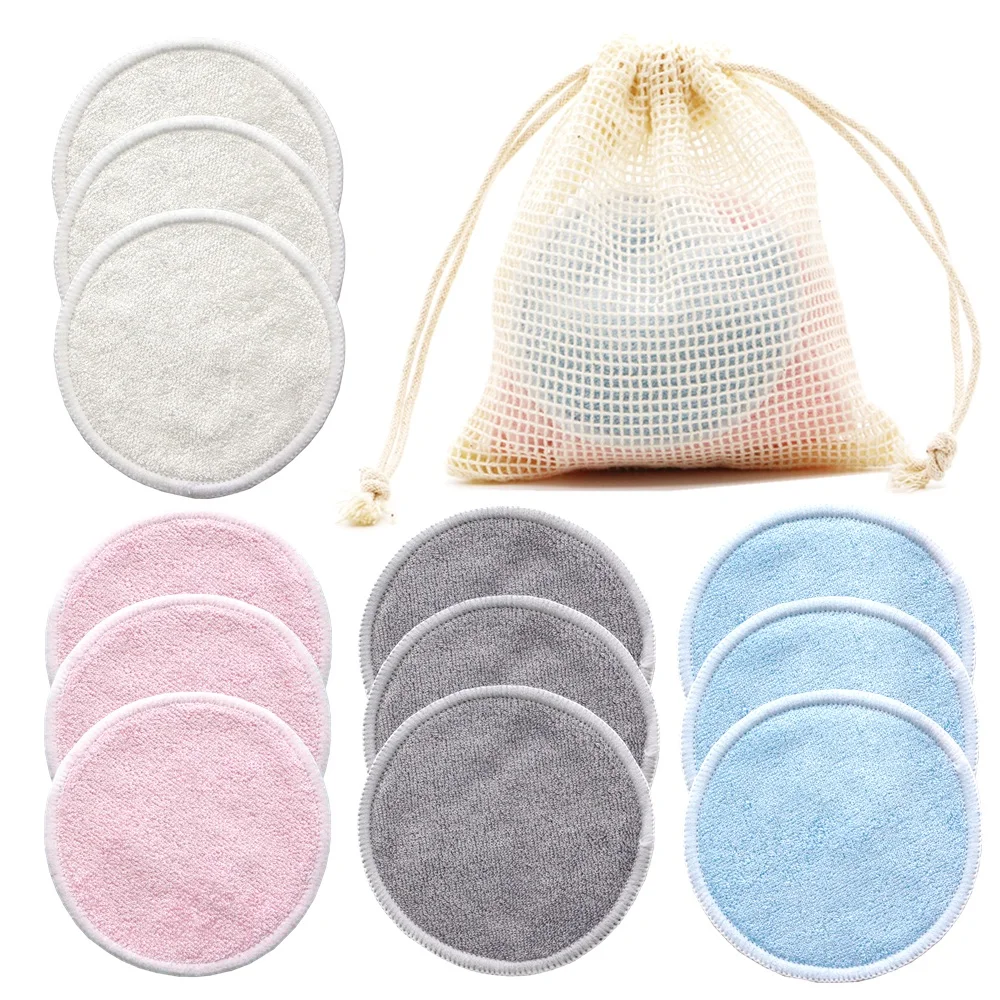 Top Trends: Reusable Bamboo Makeup Remover Pads Towel 12pcs Washable Rounds Cleansing Facial Cotton Make Up Removal Pads Tool Shoppable Styles