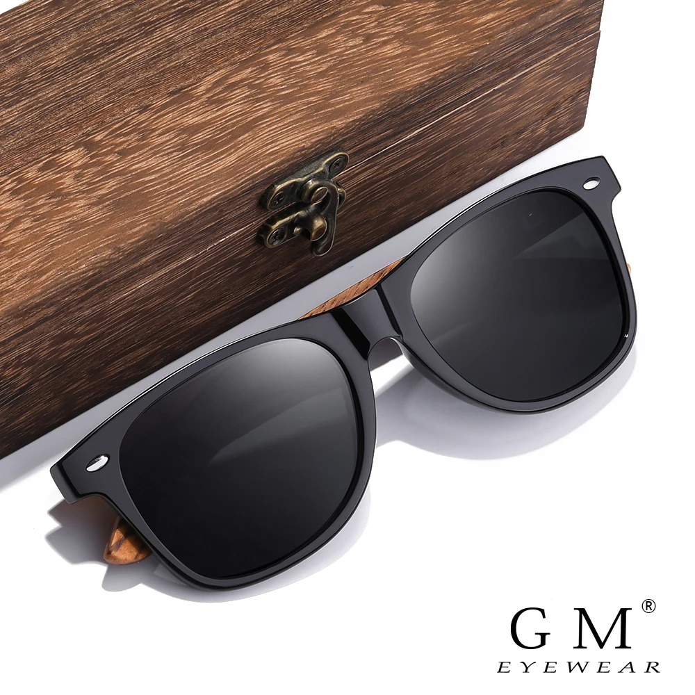 Top Trends: GM Brand 2021 Fashion 100% Handmade Natural Wooden Men Sunglasses Polarized Sun Glasses Women UV400 With Wooden Box Shoppable Styles