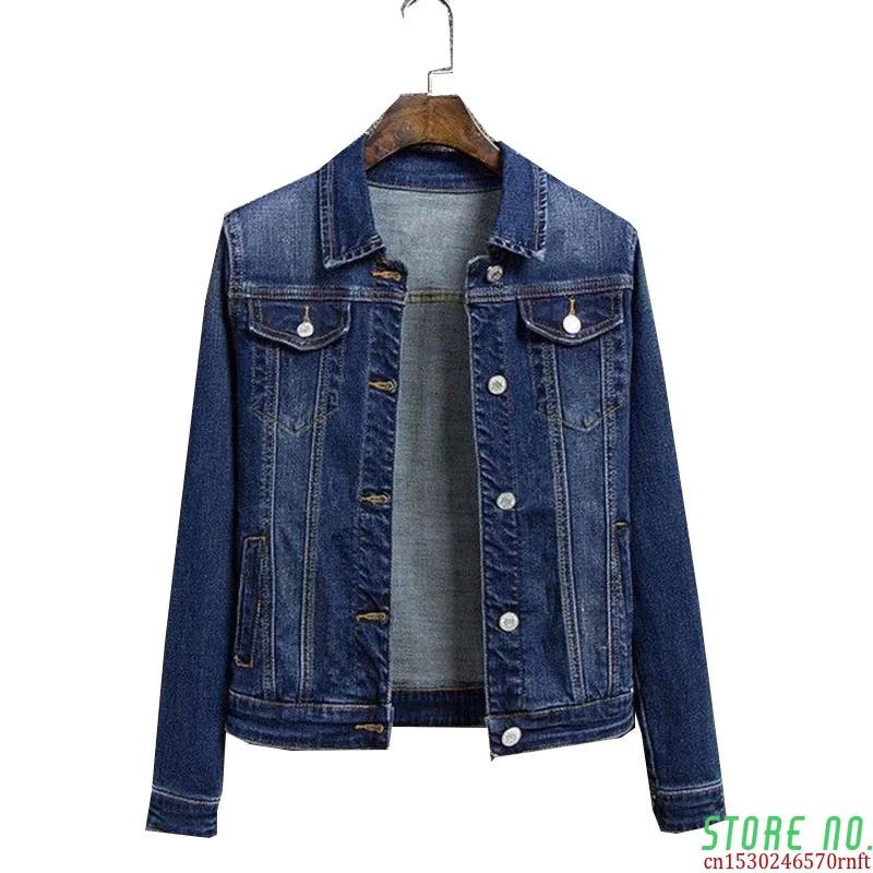 Top Trends: 2021 New Autumn Women's Denim Jacket Loose Casual Ladies Jeans Coat Women Coat Outwear Female Cowboy Jacket Plus Size 5XL Shoppable Styles