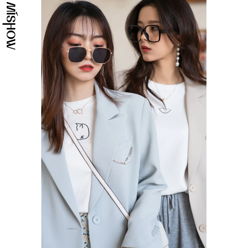 Top Trends: MISHOW 2020 Spring Blazers For Women Elegant Long Sleeve Office Lady Fashion Tops Outerwear Female Jackets MX21A6952 Shoppable Styles - Image 3