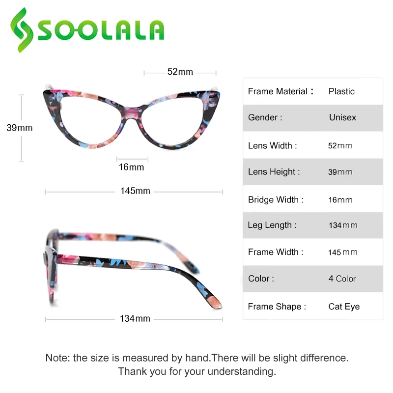 Top Trends: SOOLALA Anti Blue Light Blocking Cat Eye Reading Glasses Women Floral Eyeglasses Frame Presbyopic Reading Glasses + 1.0 To 4.0 Shoppable Styles - Image 2