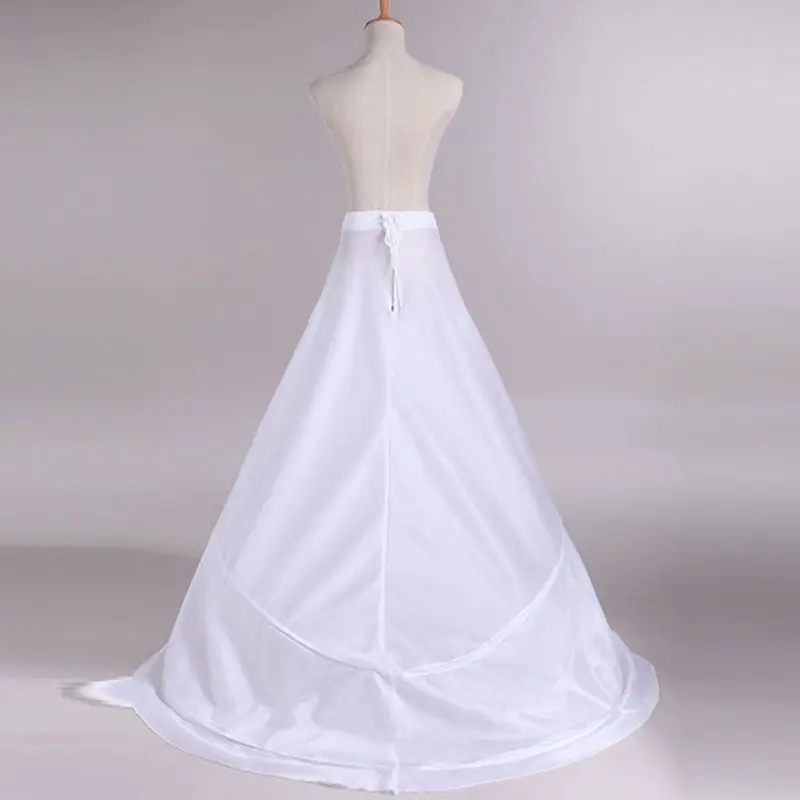 Top Trends: Bride Wedding Dress Trailing Skirt Petticoat Yarnless 2-hoops Elastic Waist Drawstring Adjustable Fishtail Slip Skirts Shoppable Styles - Image 3