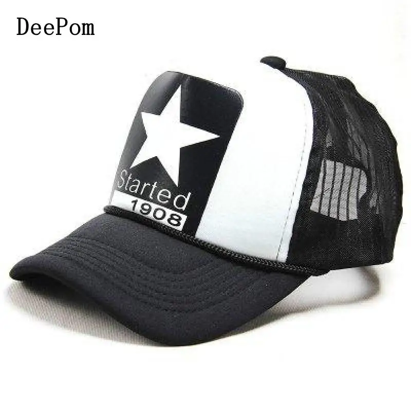 Top Trends: DeePom Summer Baseball Cap For Women Men Unisex Mesh Cap Cartoon Star Snapback Hat Bone Male Adjustable Baseball Cap Hat Shoppable Styles