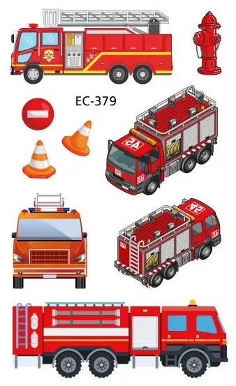 Top Trends: Waterproof Temporary Tatoo Sticker Kids Fake Tattoo Cartoon Car Fire Truck Tatouage Flash Tatto Tattoos Tatoos For Children Boy Shoppable Styles