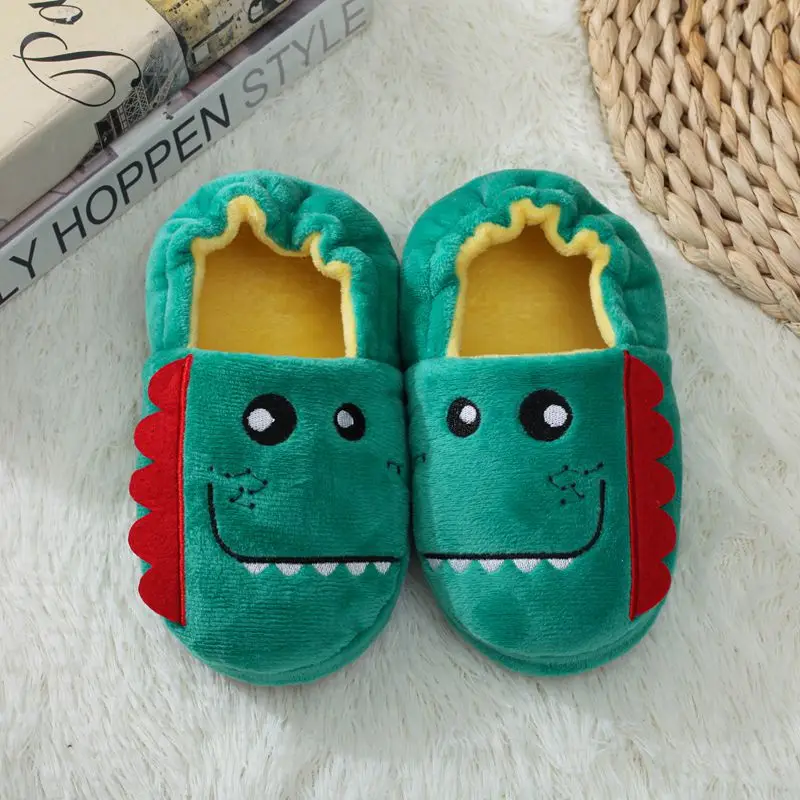 Top Trends: Toddler Boys Slippers Cartoon Plush Warm Shoes Little Kids Baby Winter House Shoes Boy Soft Rubber Sole Home Footwear Puppy Bear Shoppable Styles - Image 3