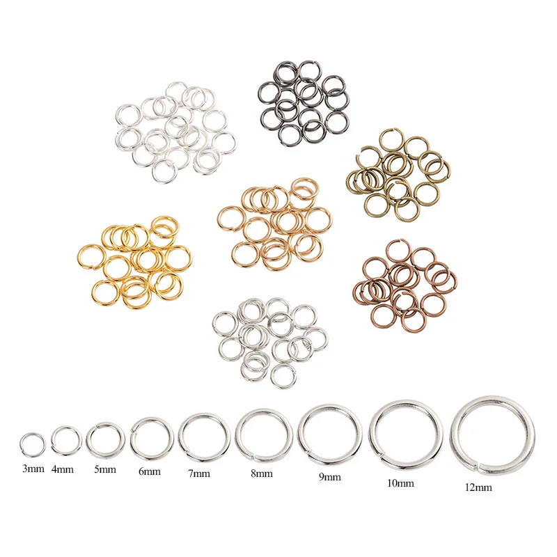 Top Trends: 200pcs / lot 3 4 5 6 7 8 10 12mm Jump Rings Split Rings Connectors For Diy Jewelry Finding Making Accessories Wholesale Supplies Shoppable Styles