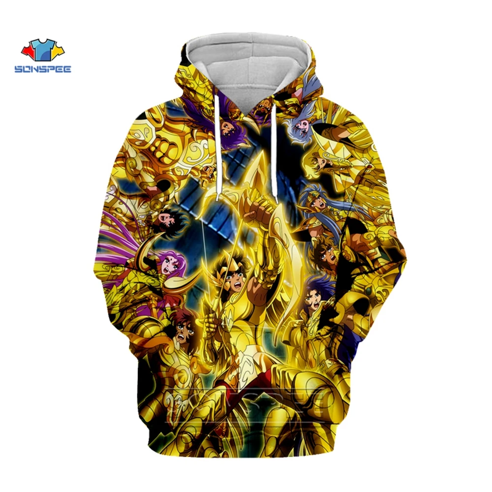 Top Trends: SONSPEE Anime 3D Print Saint Seiya Hoodies Girls / boys Harajuku Popular Hoodie Saint Seiya 3D Sweatshirts Kid&#039;s Casual Pullover Shoppable Styles