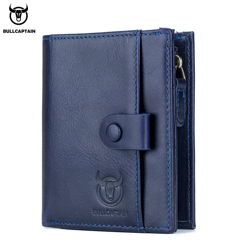 Top Trends: BULLCAPTAIN RFID Men&#039;s Wallet Leather Men&#039;s Coin Purse Zipper Wallet Card Coin Wallet Holder Credit Card Bag Shoppable Styles