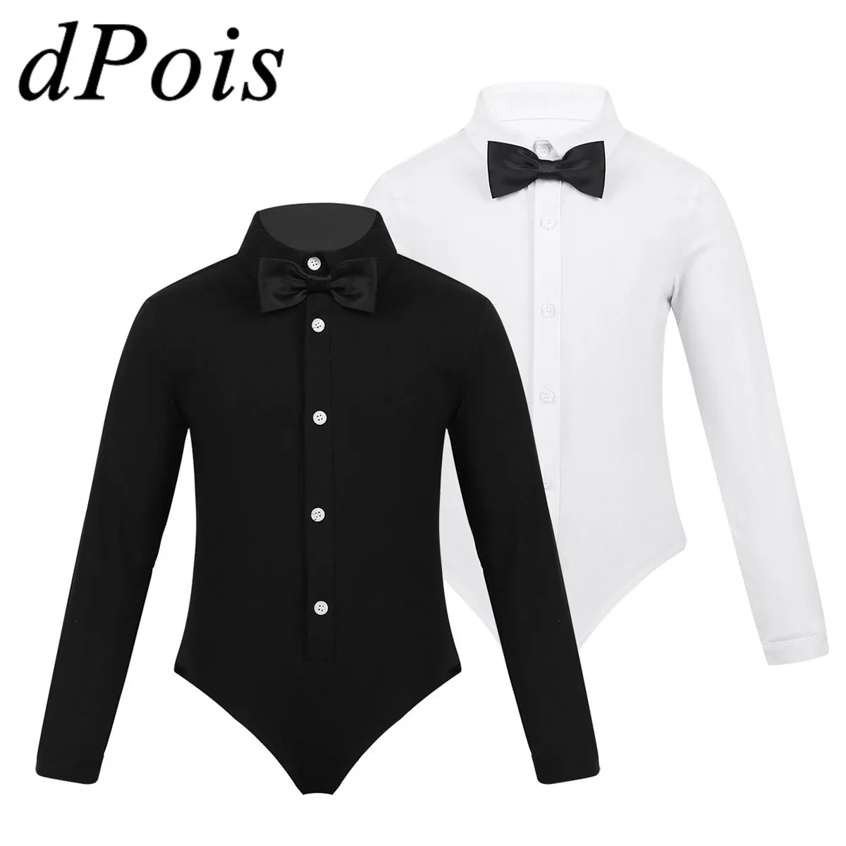 Top Trends: DPOIS Latin Dance Dress Contemporary Ballroom Sambo Dancing Dresses Uniform For Kids Boys Children Shirt Bodysuit Tops Costume Shoppable Styles