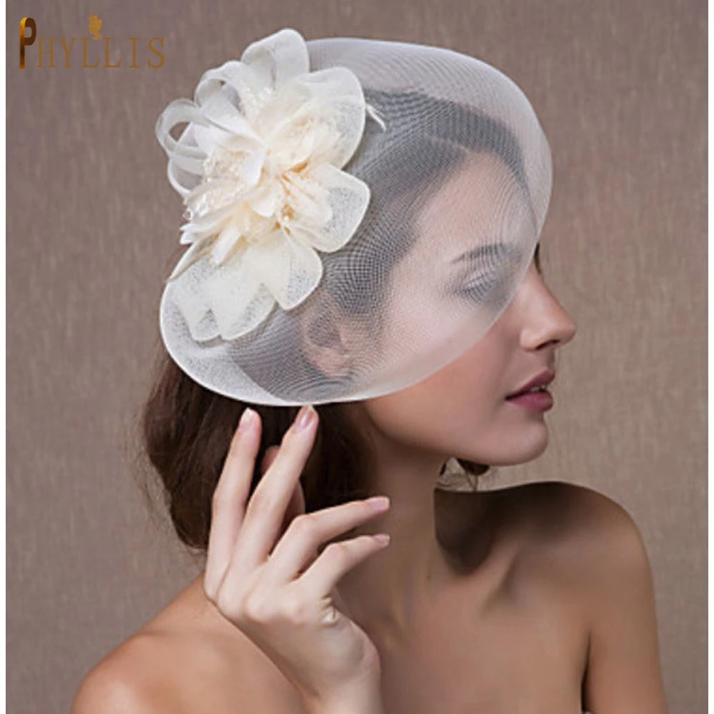 Top Trends: JM02 White Black Bridal Fascinator Birdcage Veil Wedding Hat Short Bride Face Veil Charming Evening Blusher Veil Bridal Headwear Shoppable Styles