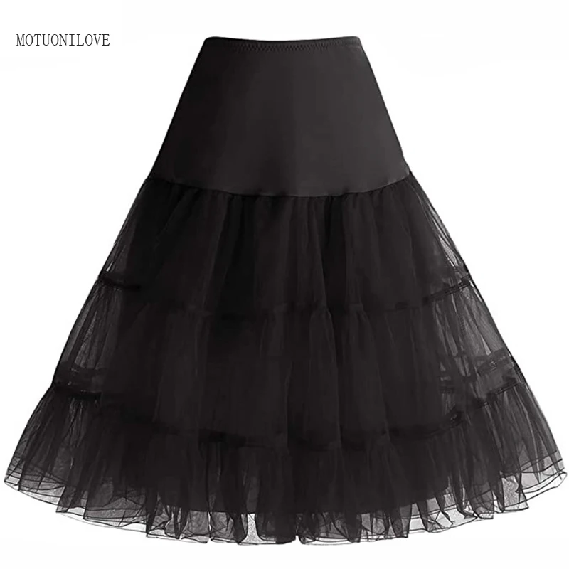 Top Trends: Rockabilly Tutu Free Short Organza Halloween Petticoat Crinoline Vintage Wedding Bridal Petticoat For Wedding Dresses Underskirt Shoppable Styles