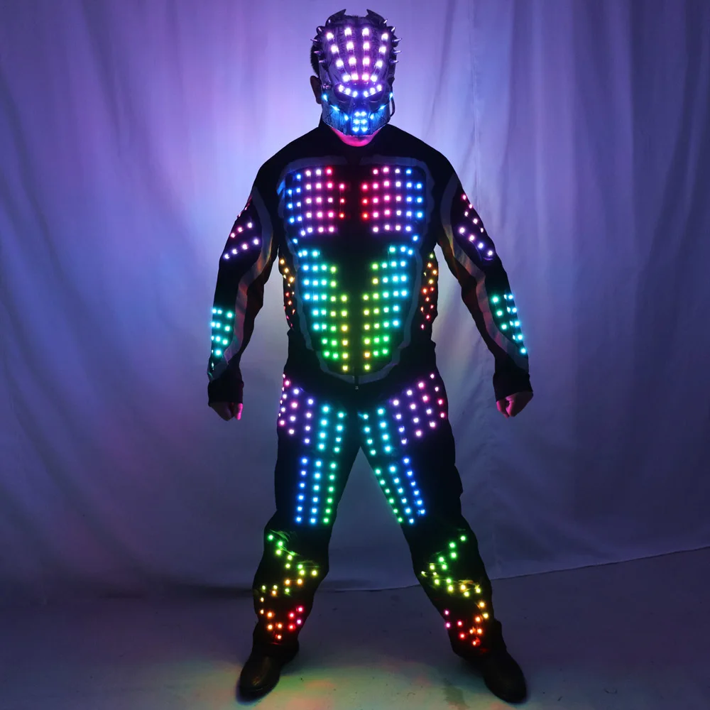 Top Trends: Digital LED Luminous Armor Light Up Jacket Glowing Costumes Suit Bar Nightclub Party Performance Costume Parade Float Decoration Shoppable Styles