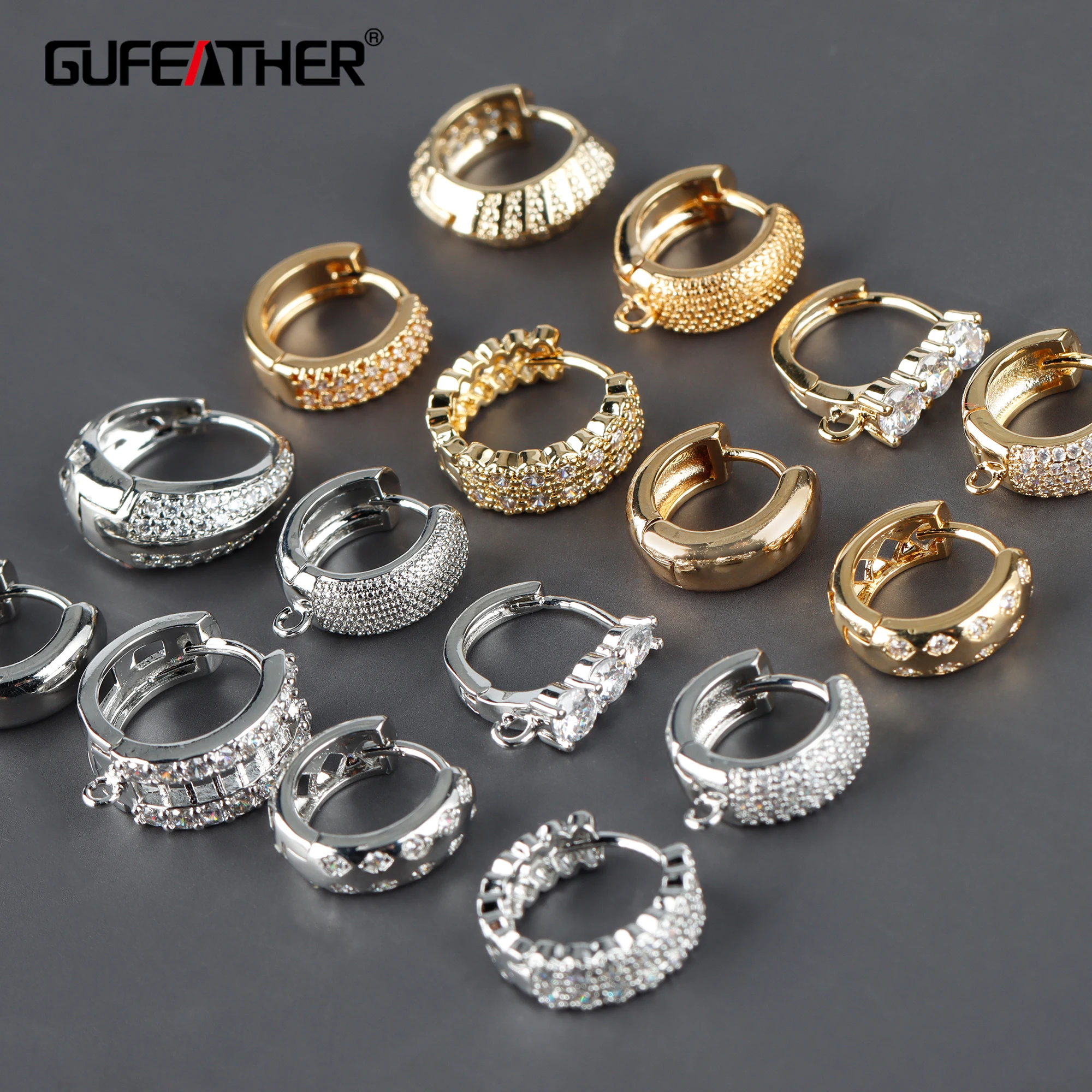 Top Trends: GUFEATHER M859, jewelry Accessories, 18k Gold Rhodium Plated, copper, pass REACH, nickel Free, jewelry Making, diy Earrings, 10pcs / lot Shoppable Styles