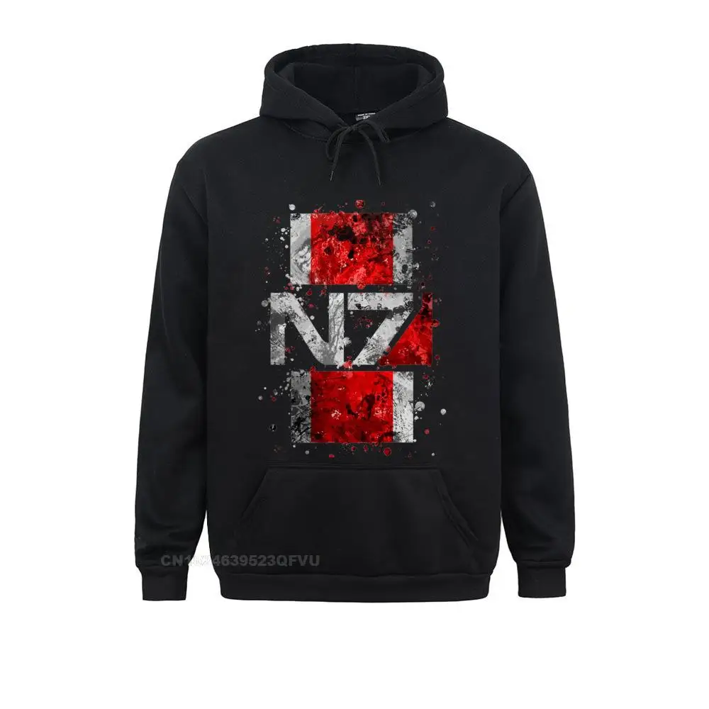 Top Trends: Mass Effect N7 Splatter Hoodie Men Garrus Commander Bioware Wrex Mordin Game Pure Cotton Camisas Pullover Hoodie Free Ship Shoppable Styles