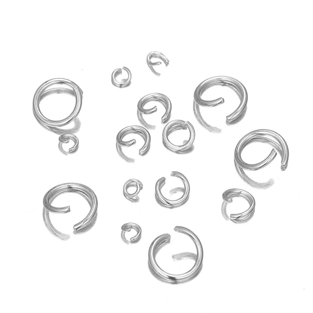 Top Trends: 200pcs Stainless Steel Open Rings 4mm 5mm 6mm 7mm 8mm Jump Rings Connectors For DIY Making Jewelry Accessoires Necklace Findings Shoppable Styles