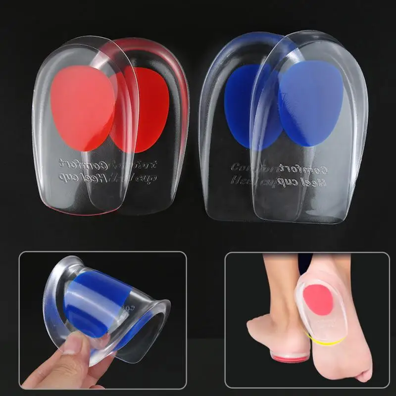 Top Trends: 1Pair Shoe Silicon Gel Heel Cushion Insoles For Heel Spurs Pain Cushion Foot Massager Care Half Heel Insole Pad Height Increase Shoppable Styles