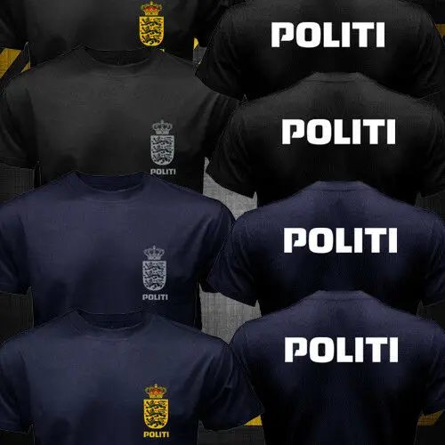 Top Trends: New Dansk Danish Denmark Politi Unit Logo Men T-shirt 100% Cotton Shirts Shoppable Styles