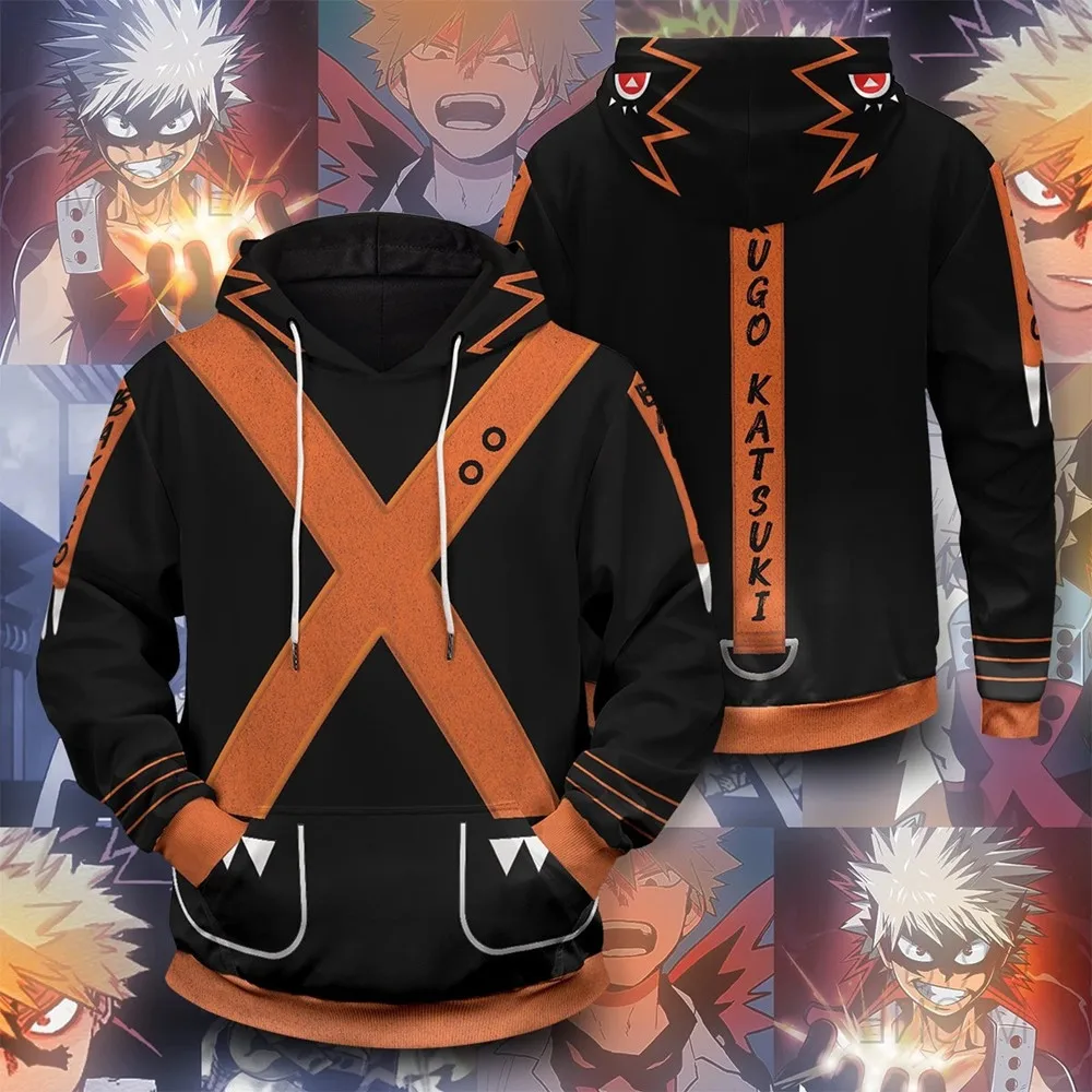 Top Trends: Anime Bakugou Katsuki Cosplay Costume Boku No Hero Academia Sweatshirt Hoodie Unisex Jacket Coat Shoppable Styles - Image 2