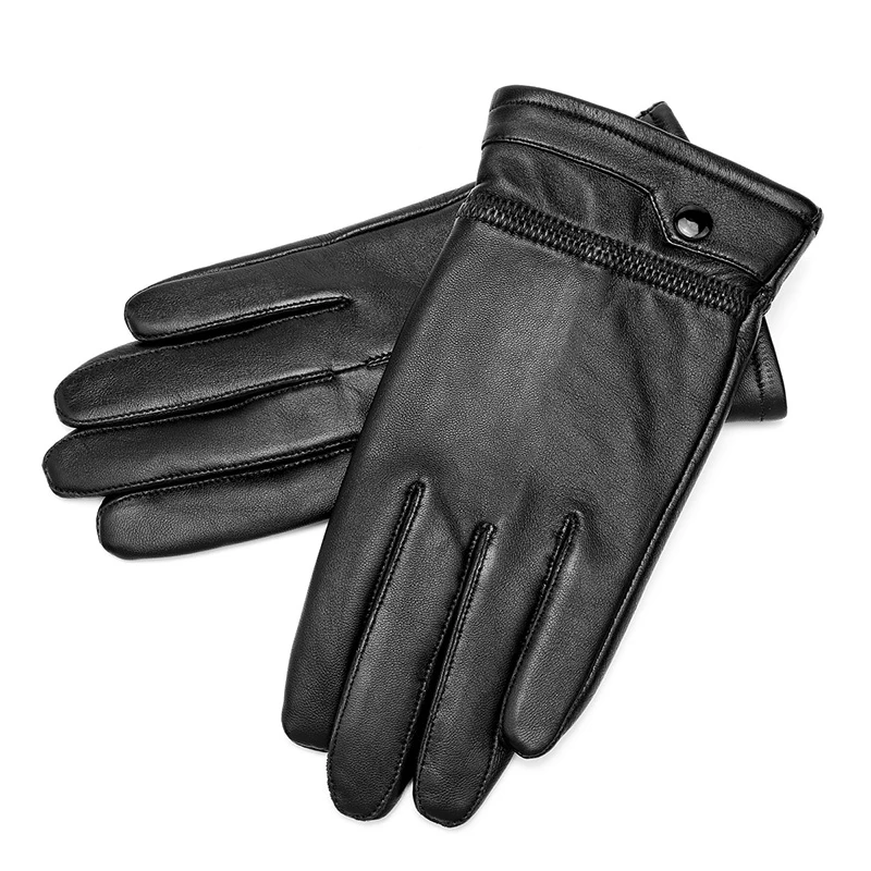 Top Trends: BISON DENIM Men Sheepskin Gloves Genuine Leather Thermal Warm Touchscreen Mittens Winter Ultralight Windproof Gloves For Driving Shoppable Styles - Image 6