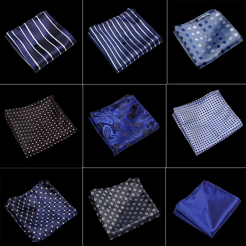 Top Trends: Silk Men's Hankerchief Scarves Vintage Hankies Men's Pocket Square Handkerchiefs Striped Solid Handkerchief 22*22 Cm Shoppable Styles