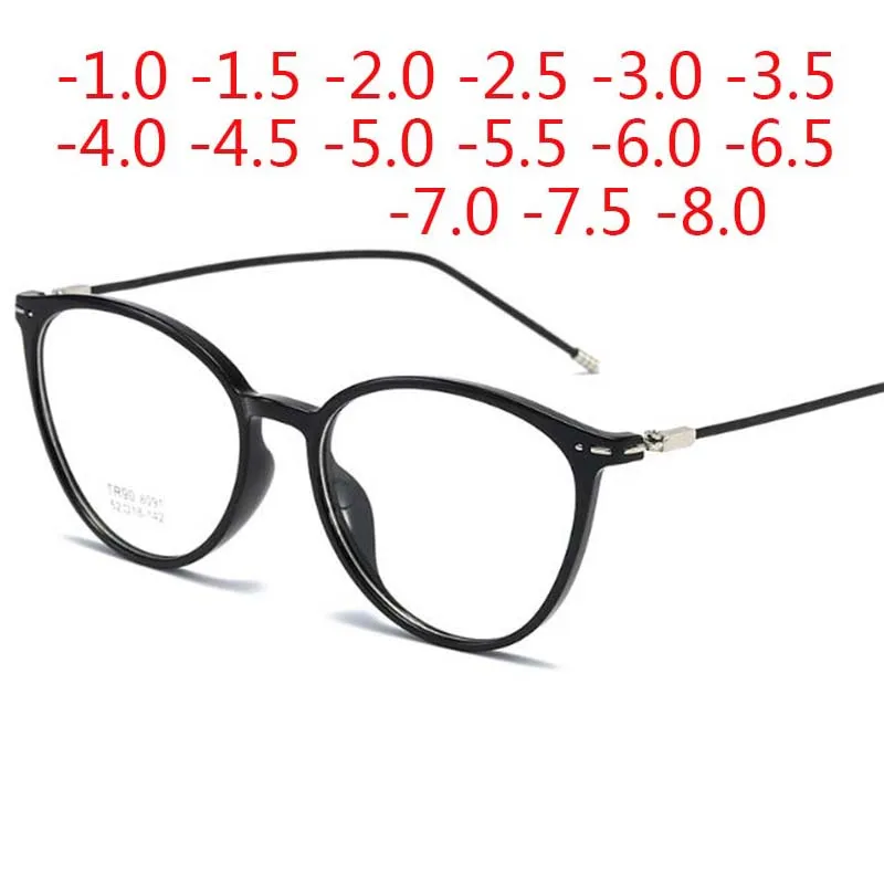 Top Trends: Cat Eye Finished Myopia Glasses Women Men Short Sight Spectacles Diopter -0.5 -1.0 -2.0 -2.5 -3.0 -4.0 To -8.0 Shoppable Styles