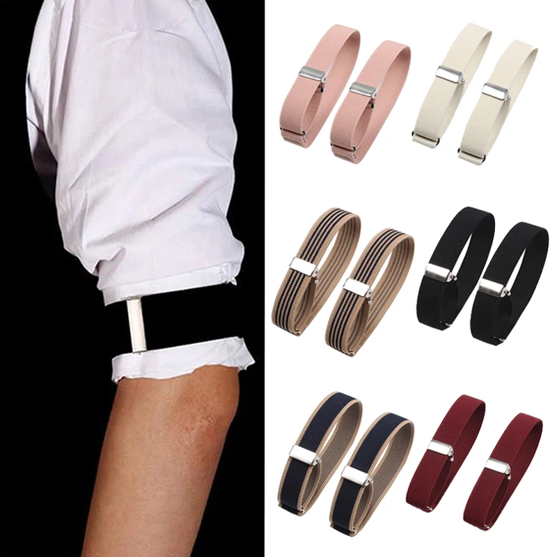 Top Trends: Business Men Elastic Armband Shirt Sleeve Holder Fashion Adjustable Arm Cuffs Bands Decoration Accessories Gifts Shoppable Styles