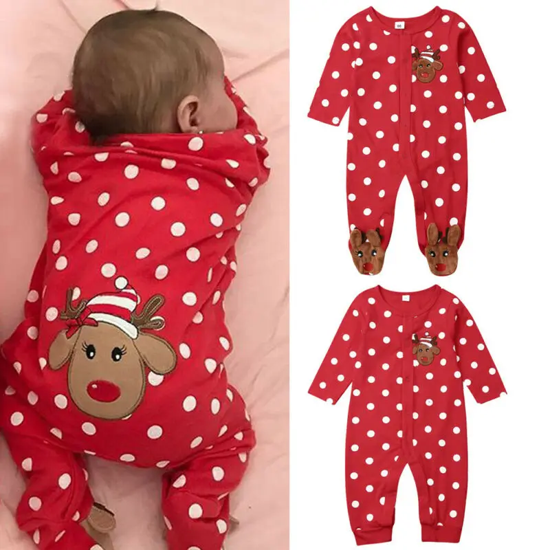 Top Trends: Christmas Baby Boy Romper Girl Clothes Printed Long Sleeve One-Piece Xmas Rompers Newborn Jumpsuit Infant Outfits Shoppable Styles